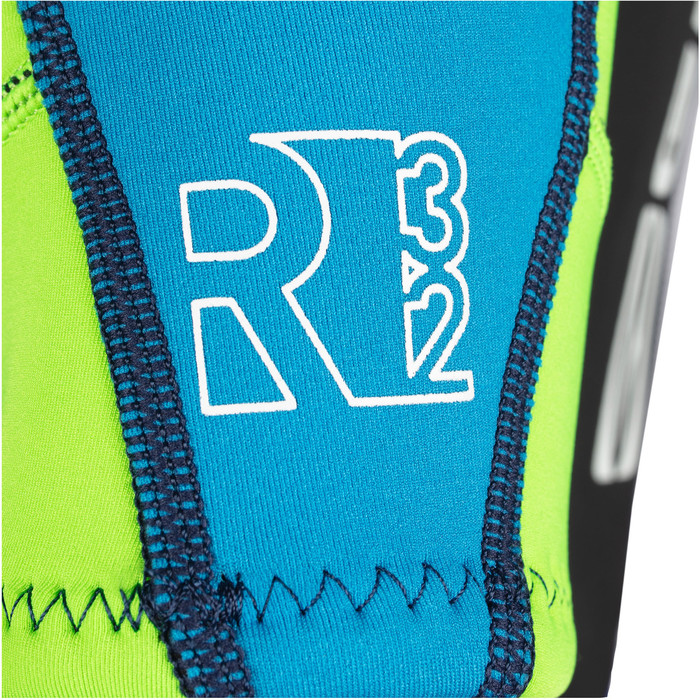 2024 Gul Junior Response 3/2mm Back Zip Shorty Wetsuit RE3322-C1 - Navy / Lime